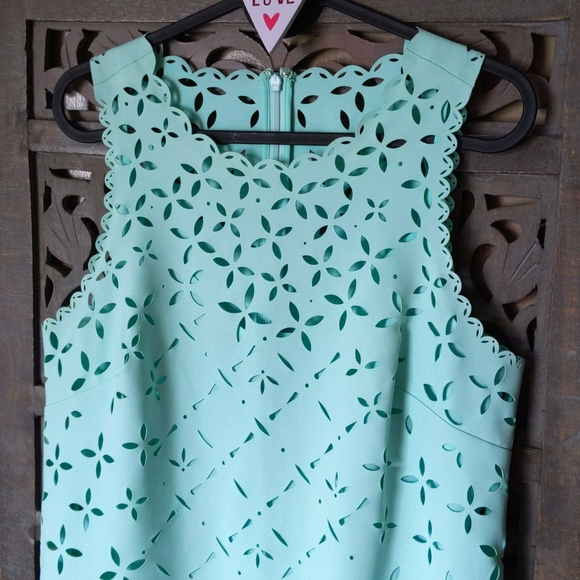 Teal Cut-Out Dress 👗 2 Piece - Picture 2 of 7